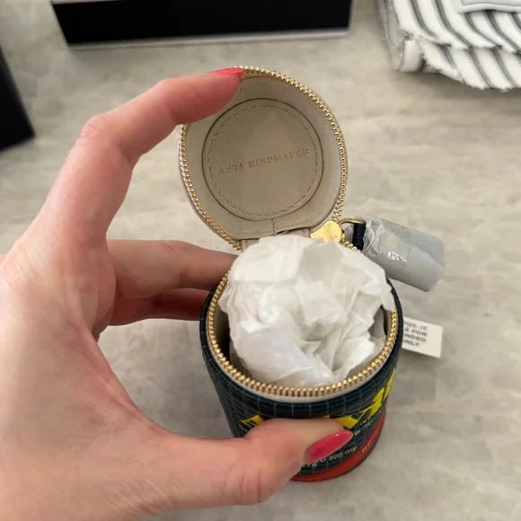 Anya Hindmarch Brands Ad Vil Coin Purse Bag Charm Keychain - Picture 7 of 10